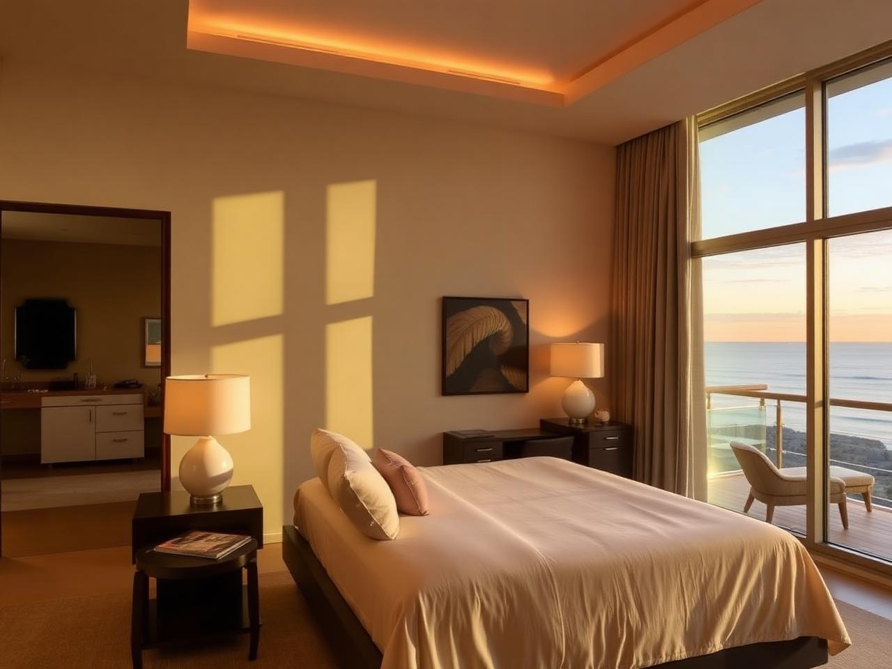 Master suite vue mer